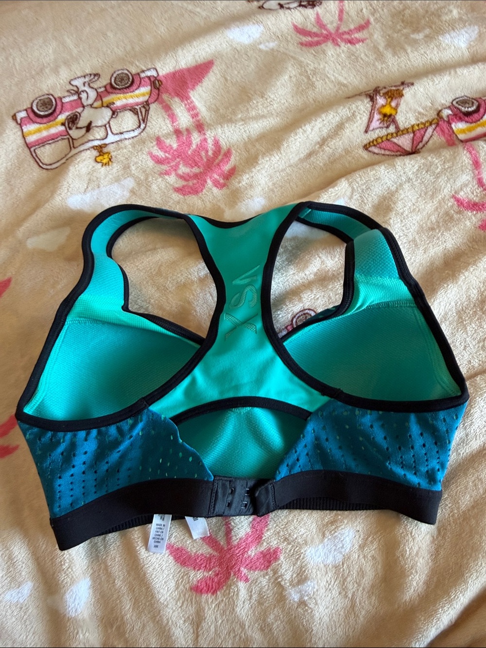 ✨ Victoria’s Secret Sport VSX Teal Aqua Sports Bra Workout Athletic 32C ✨ - Picture 7 of 14